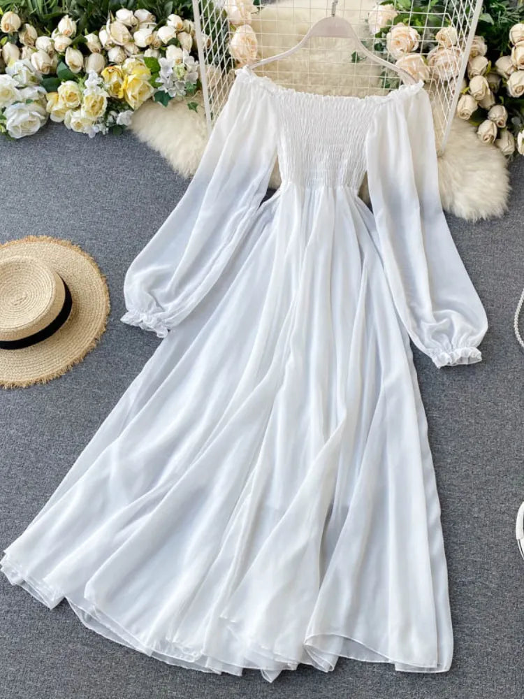 Betoverend jurk in het Wit