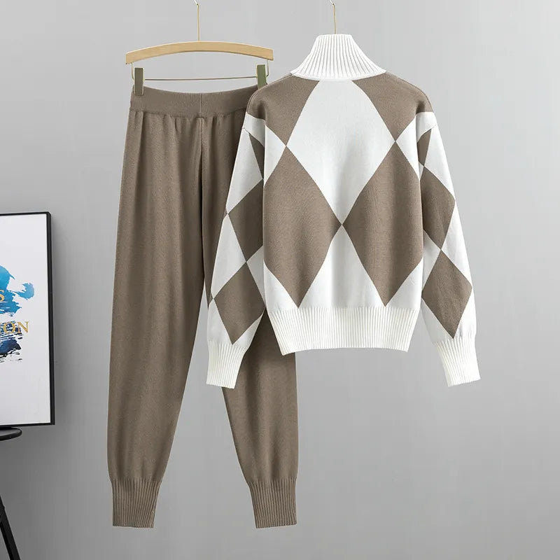 Geometrische Dames Sweater Sets
