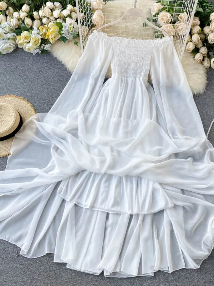 Betoverend jurk in het Wit