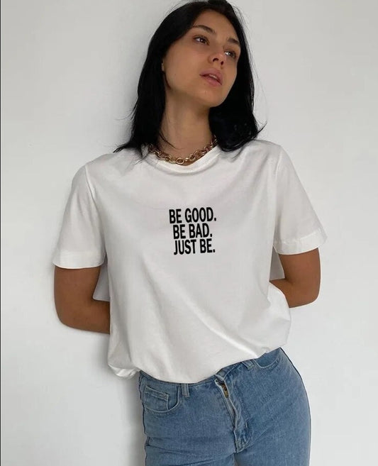 Casual Loose T-shirt with Letters