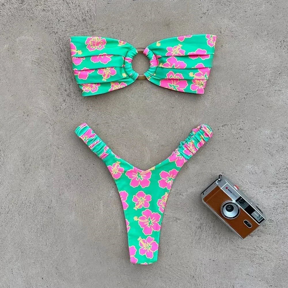 Brasilianisches Micro-Bikini-Push-Bikini-Set