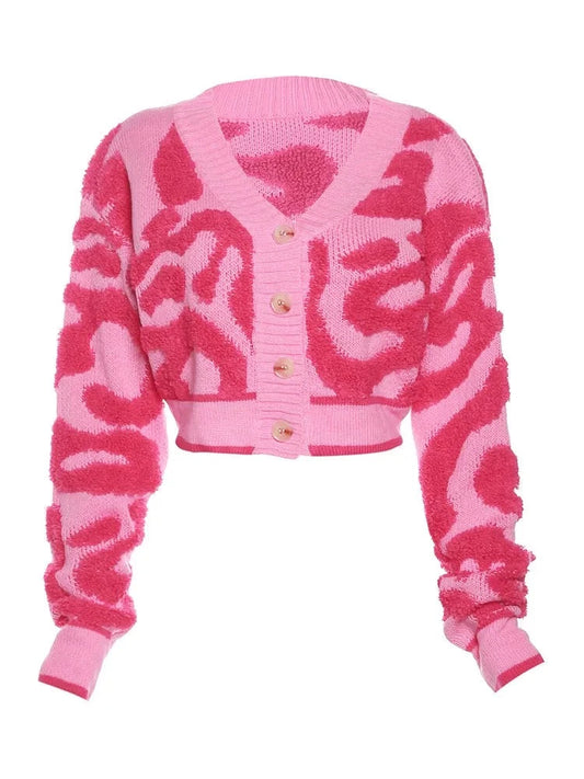 Lovely Knitted Girls Fleece Patchwork Sweater